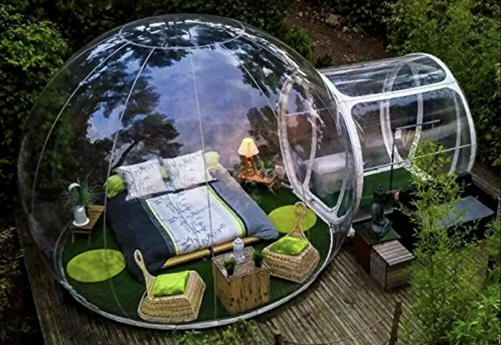 outdoor garden bubble tent