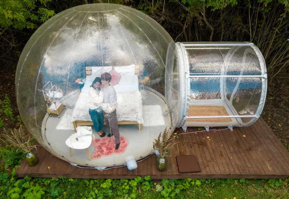 single tunnel bubble tent