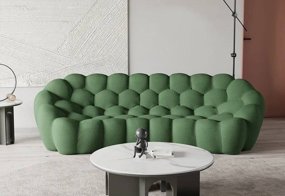 green bubble couch