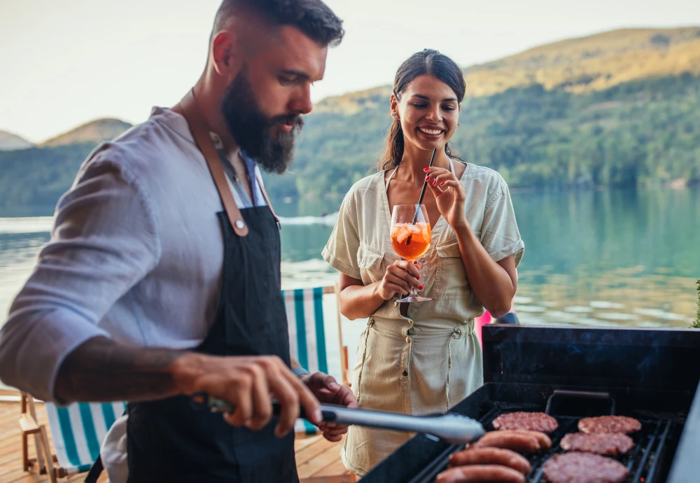 barbecue grill and smoker combo